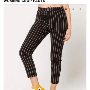 Black striped pants size small